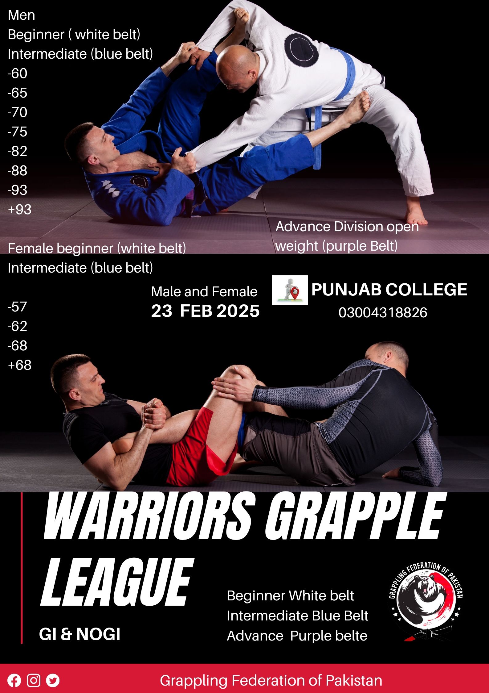 Senior warrior Grappling  league 2025